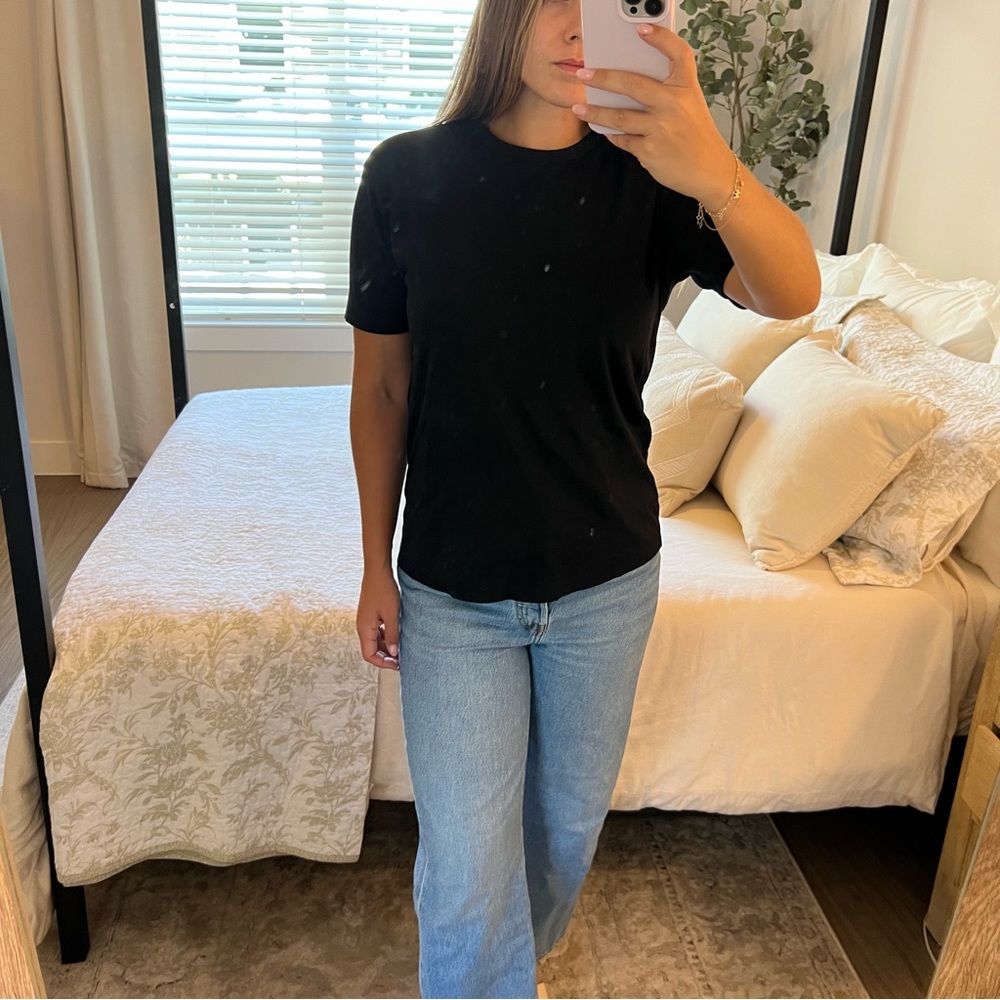 Theory boxy short sleeve crew neck tee